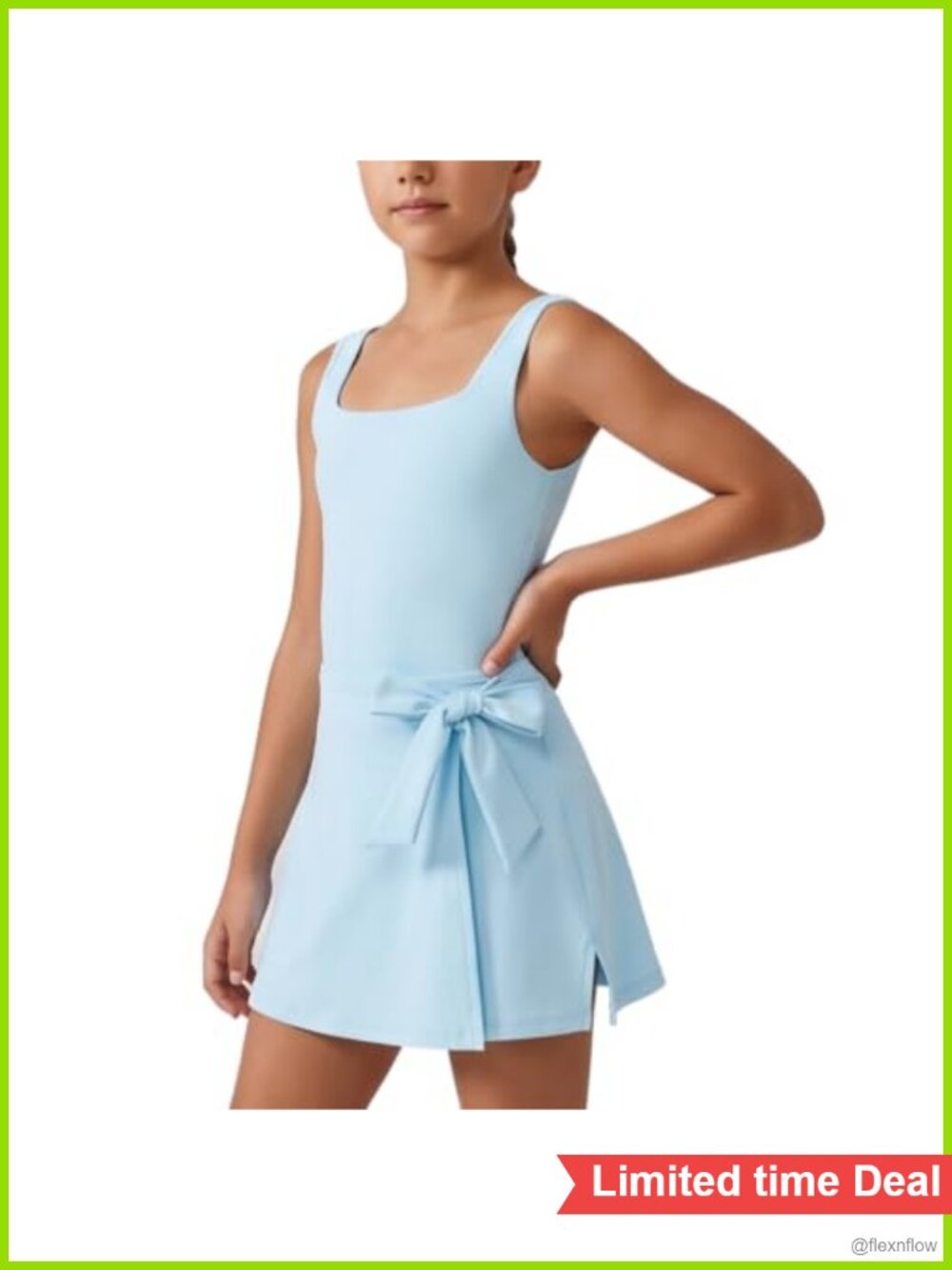 Girls Athletic Dress Built in Shorts Wrap Skirt Tennis Golf